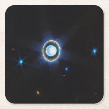 Planet Uranus mit Ringen und Monden JWST-Bild