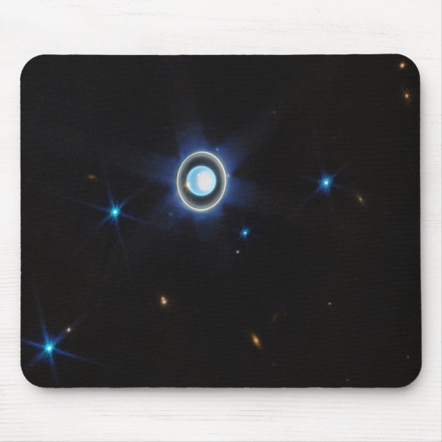 Planet Uranus mit Rings and Moons JWST-Bild Mousepad (Vorne)