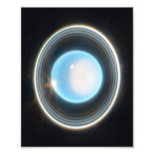Planet Uranus mit Rings JWST Image Fotodruck