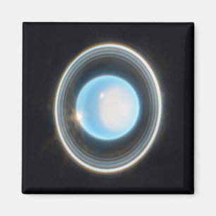 Planet Uranus mit Rings JWST Image Magnet