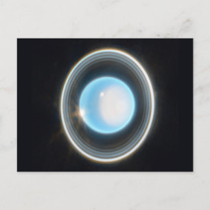 Planet Uranus mit Rings JWST Image Postkarte