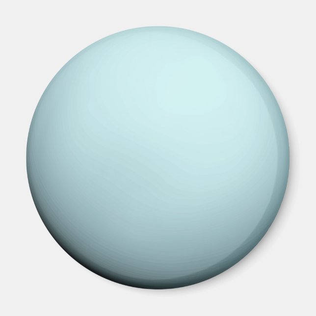 Planet Uranus Round Magnet (Vorne)
