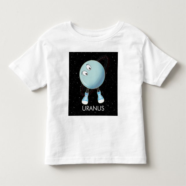 Planet Uranus & Sterne Kleinkind T-shirt (Vorderseite)