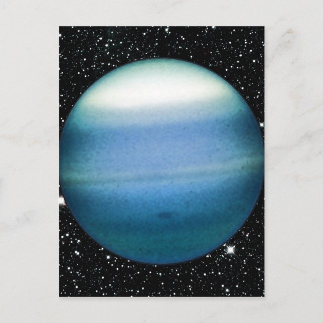 PLANET URANUS-Sternhintergrund (Sonnensystem) ~ Postkarte (Vorderseite)