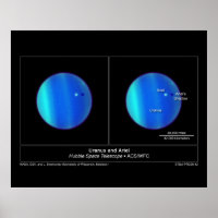 Planet Uranus und es ist der MondAriel vom Hubble