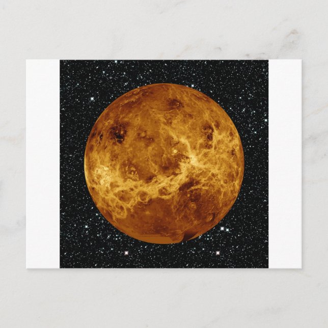 PLANET VENUS Radaransicht Sternhintergrund ~ Postkarte (Vorderseite)