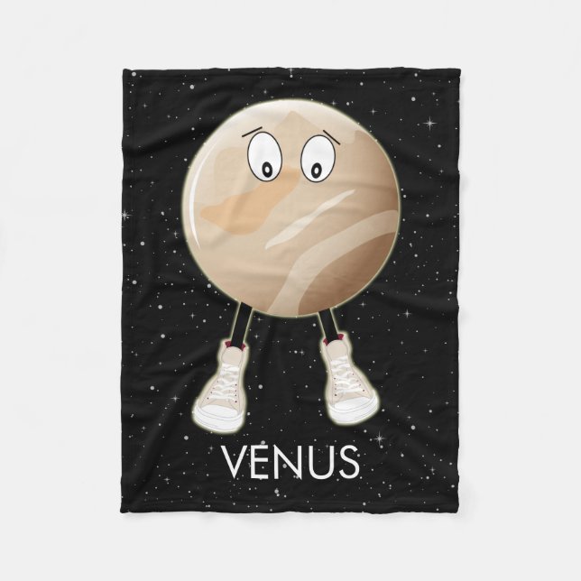 Planet Venus & Stars Fleece Blanket (Vorderseite)