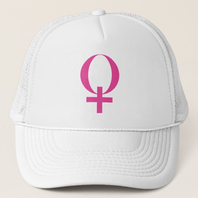 Planet-Venus-Symbol (pink) Truckerkappe (Vorderseite)