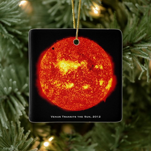Planet Venus überquert die Sonne, Hi-Res Weihnacht Keramikornament (Baum)
