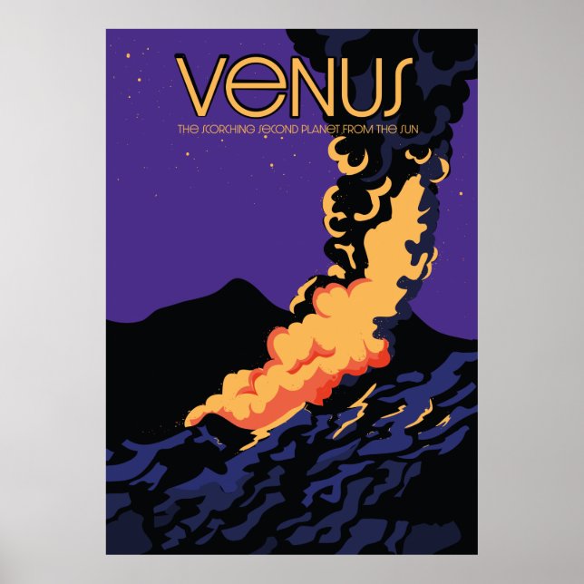 Planet Venus Weltraumkunst Poster (Vorne)