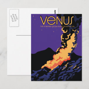 Planet Venus Weltraumkunst Postkarte