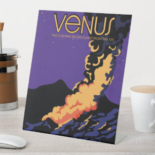 Planet Venus Weltraumkunst Sockelschild
