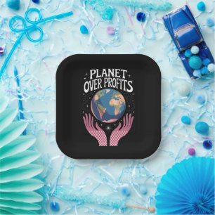 Planet vor Profit Die Erderwärmung ist real Pappteller