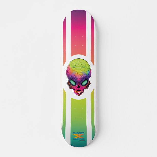 Planet X Alien Invader 01 Skateboard (Vorne)