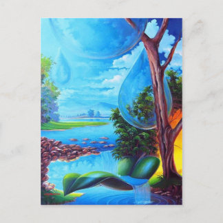 PLANETA ÁGUA - Leomariano artista plastico Postkarte