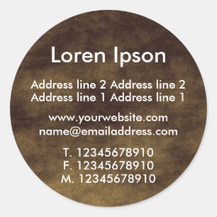 Planetales Terrain Business / Profil Runder Aufkleber