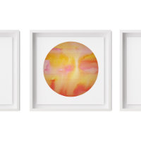 Planetär | Aquarellmalerei Rosa Gelb