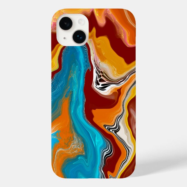 Planetäre Bliss Fluid Digital Art Case-Mate iPhone Hülle (Rückseite)