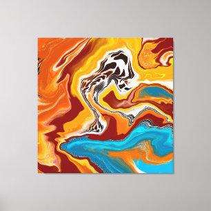 Planetäre Bliss Fluid Digital Art Leinwanddruck