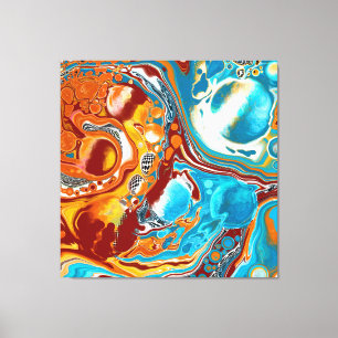 Planetäre Bliss Fluid Digital Art Leinwanddruck