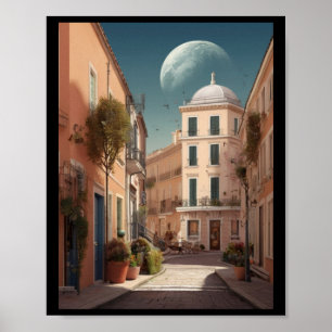 Planetäre Schatten Eine surreale europäische Fluch Poster