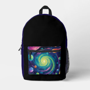 Planetarischer Spin   Bedruckter Rucksack
