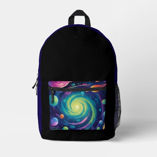 Planetarischer Spin   Bedruckter Rucksack (Vorderseite)