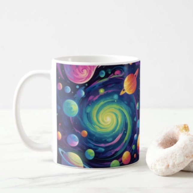 Planetarischer Spin  Kaffeetasse ( Space Coffee Mug – mug available in 11 oz & 15 oz. Microwave and dishwasher safe. )