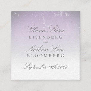 Planetarium Chuppah Wedding Details Website Card Quadratische Visitenkarte