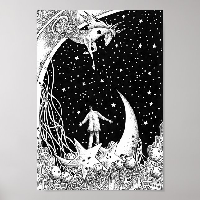 Planetarium leuchtet am Himmel Poster (Vorne)
