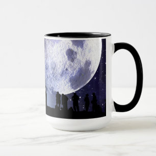 Planetarium Silhouetten Moon Stars Astronomie Tasse