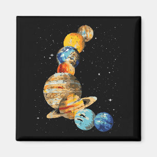 Planeten Aquarellmalerei Weltraum Galaxie Kunst Mä Magnet
