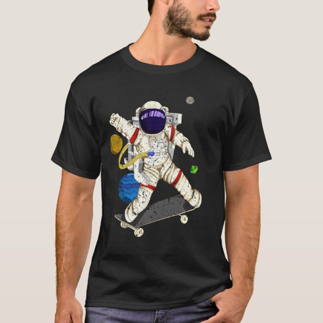 Planeten Cooler Raumfahrer T-Shirt (Vorderseite)