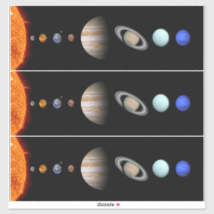 PLANETEN DES SONNENSYSTEMS 14"². Hautkleber Aufkleber