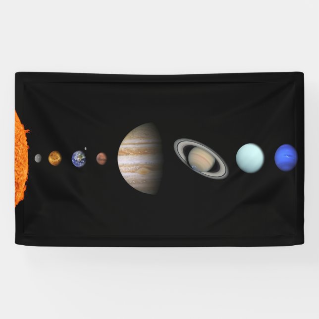 PLANETEN DES SONNENSYSTEMS 5' x 3' Fahne Banner (Horizontal)