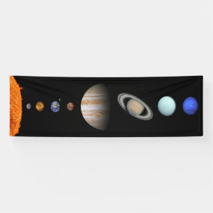 PLANETEN DES SONNENSYSTEMS 8' x 2,5' Fahne Banner