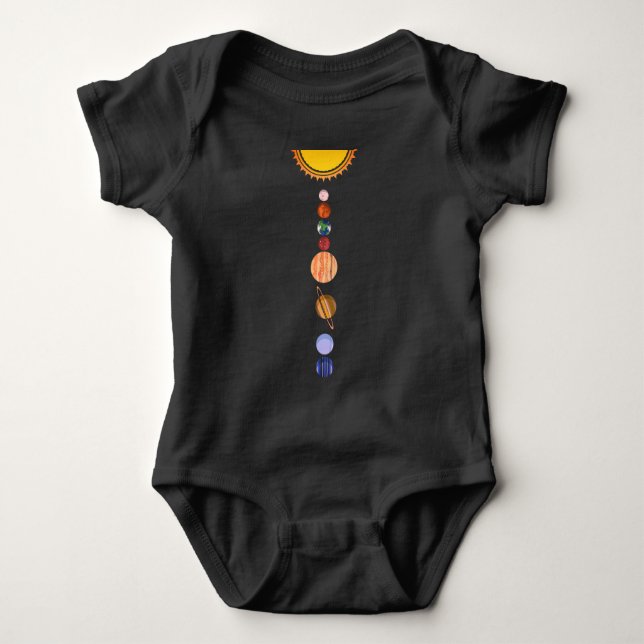 Planeten des Sonnensystems Baby Strampler (Vorderseite)