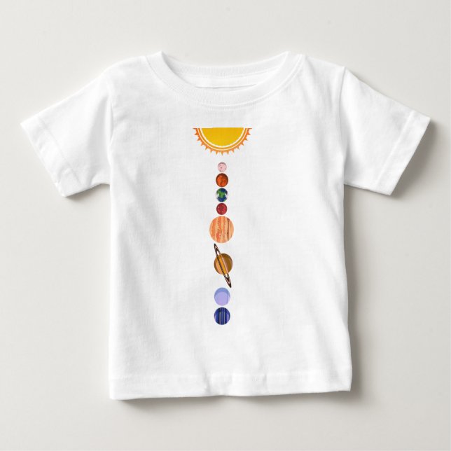 Planeten des Sonnensystems Baby T-shirt (Vorderseite)