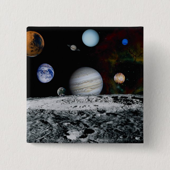 Planeten des Sonnensystems Button (Vorderseite)