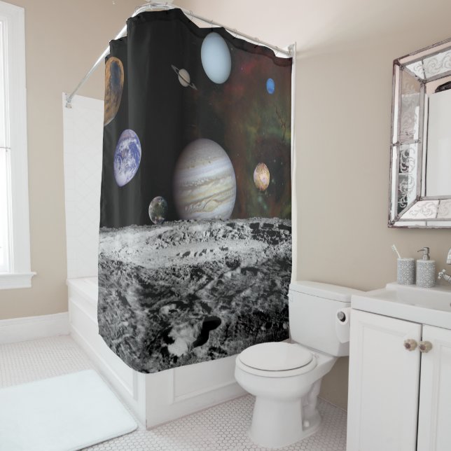 Planeten des Sonnensystems Duschvorhang (Beispiel)