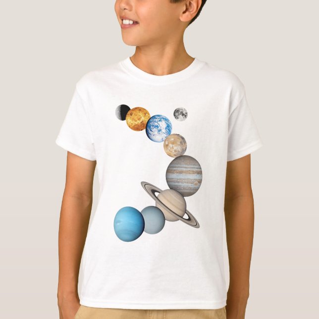 Planeten des Sonnensystems (Farbveränderlich) T-Shirt (Vorderseite)
