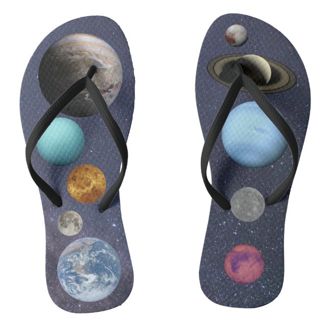 Planeten des Sonnensystems Flip Flops (Fußbett)