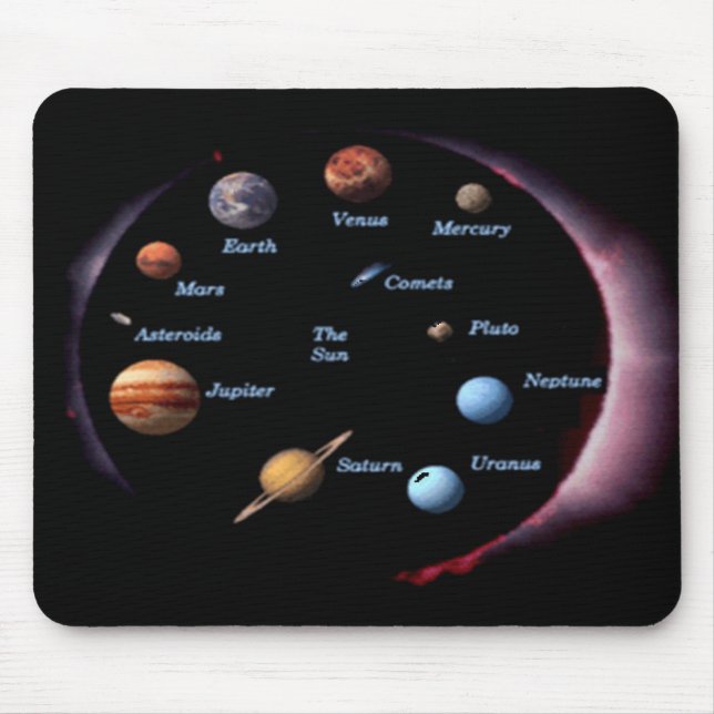 Planeten des Sonnensystems Mousepad (Vorne)