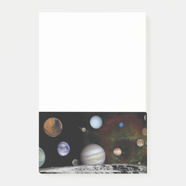 Planeten des Sonnensystems Post-it Klebezettel (Vorderseite)