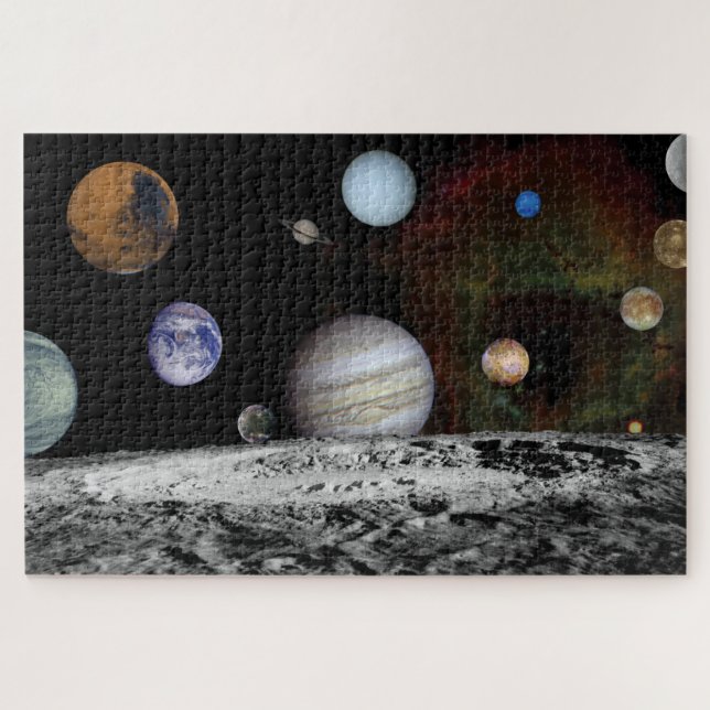 Planeten des Sonnensystems Puzzle (Horizontal)