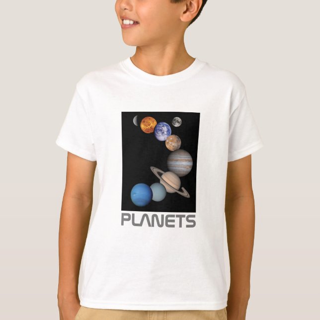 Planeten des Sonnensystems T-Shirt (Vorderseite)