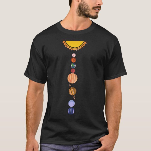 Planeten des Sonnensystems T-Shirt (Vorderseite)
