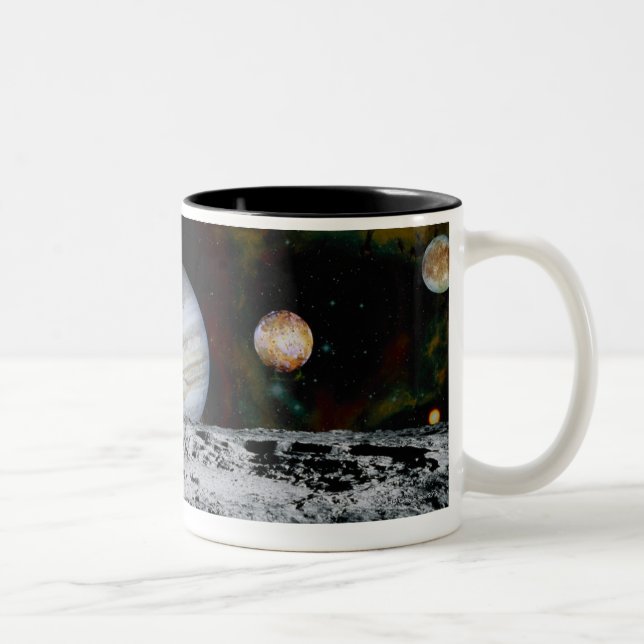 Planeten des Sonnensystems Zweifarbige Tasse (Rechts)