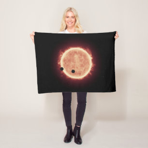 Planeten, die den roten Zwergstern in Trappist-1 ü Fleecedecke