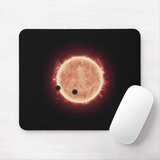 Planeten, die den roten Zwergstern in Trappist-1 ü Mousepad (Mit Mouse)